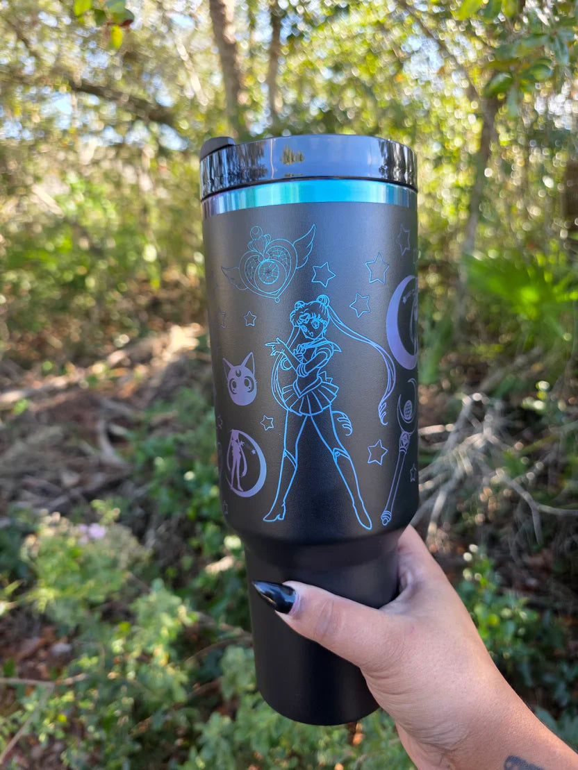 Sailor Girl Stanley Engraved Tumbler 40oz – Nautical Anime Fan Gift